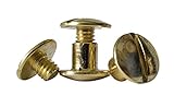 Q-tools® Buchschrauben 5mm gold | 20 Stück | Knopfnieten 5mm /...