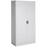 tectake Aktenschrank, Spind Schrank, Mehrzweckschrank, Garderobenschrank mit...