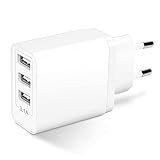 ARCCRA Mehrfach USB Ladegerät 15,5W Adapter Steckdose mit 3-Port, 5V3,1A USB Stecker,...