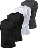 HOPLYNN 4er Pack Kompressionsshirt Herren Tank Tops Sport Ärmelloses Funktionsunterhemd...