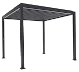 Mirador Basic Pavillon 3 x 3 m Wasserdicht - Pergola mit Lamellendach - Aluminium/Stahl...