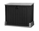 tepro Keter Mülltonnenbox Store it Out Midi, Schwarz, 845L, aus Kunststoff