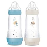 mam - Easy Start Anti-Colic Babyflasche 4+ Monate schneller Durchfluss (2 x 320 ml) Ozean...