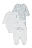 C&A Baby Unisex Pyjamas Onesie Regular Fit Bedruckt|Verziert weiß 56