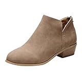 Stiefeletten Damen: Klassische Elegant mit Absatz Leicht Boots Ankle Boots Plateau 43...