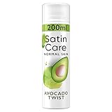 Gillette Satin Care Intimpflege Rasiergel Damen (200 ml), Avocado Twist,...