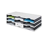 Styrodoc 268030398 Sortierstation trio mit 9 Fächern, 723 x 331 x 223 mm, grau/schwarz