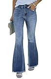 Necooer Distressed Jeans Für Damen Bell Bottom Jeans Für Damen Stretch Skinny...