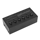 Shanrya Stereo-Mixer, Metallmaterial, 6-Kanal-Passiv-Mixer, Klein für Club für PC