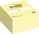 Post-it Haftnotiz-Würfel Kanariengelb, 1 Block mit 450 Blatt, 76 mm x 76 mm,...