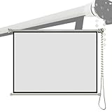 IMUNKT Manuell Beamer Leinwand Rollo-Leinwand, 40 Zoll, 50 Zoll, 60 Zoll, 16:9, 4:3,...