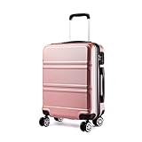 Kono Koffer Trolleys Handgepäck 55cm Leicht Hartschalenkoffer Reisekoffer mit 4...