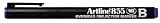 Artline 855 Folienschreiber 3,8 mm Breite Keilspitze permanent marker – Lila (12 Stück)