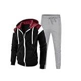 Jogginganzug Herren Herren-Set für Herbst Winter, lässige Mode, Sportswear-Patchwork mit...