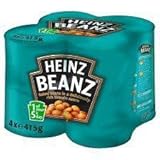 Heinz Baked Beans In Tomato Sauce 4x415g - gebackene Bohnen in Tomatensoße