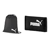 PUMA 76853 Uni Turnbeutel, Puma Black, OSFA & Phase Wallet Geldbeutel, Black, OSFA