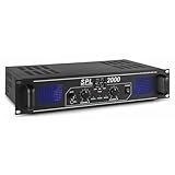 SkyTec SPL 2000 PA Verstärker Endstufe 2000 Watt, mit 3-Band-Equalizer, 3 Kanal...