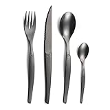 Lou Laguiole JET Steakbesteck Set JET – Besteck Set für 4 Personen | 16-teilig |...