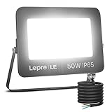 Lepro LED Strahler 50W, Außen, Superhell 4250LM Scheiwerfer, IP65 Wasserfest Fluter 5000K...