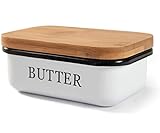 Theo&Cleo Butterdose mit Holzdeckel, Butterglocke für 250 g Butter,...