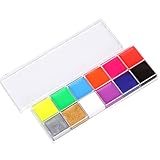 huwvqci 12 Farben Make-up Fett Farbe UV Glow Body Painting Ölfarbe Halloween Party...