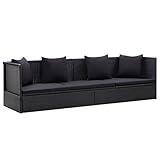 vidaXL Garten-Sofabett mit Kissen Gartensofa Gartenmöbel Gartenliege Loungebett Outdoor...