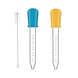 Pipette, 2 Stück 5ml Silikon Kunststoff Pipetten, Liquid Dropper, Transparente Pipette,...