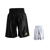 adidas Unisex Boxing Training Fight Satin Box Shorts f r Sparring, Schwarz, S EU