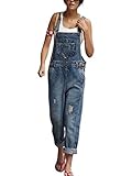 Shownicer Damen Latzhose Retro Jeanshose Trägerhose Hoseanzug Denim Overall Gerades Bein...