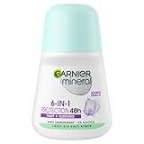 Garnier Roll-On Deo für Frauen, Deodorant mit frischem Duft und bis zu 48 Stunden Schutz...