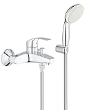 GROHE Eurosmart - Einhand- Wannenarmatur (mit Brausegarnitur, automatische...