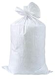 PP Gewebesäcke 10er Pack in 60 cm x 105 cm weiss Getreidesack Transportsack...