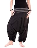 Vishes - Haremshose mit gestreiftem oder farbigem Bund - Unisex - Alternative Bekleidung...