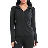 AMZSPORT Damen Laufjacke Sportjacke Langarm Trainingsjacke Sweatjacke für Yoga Fitness,...