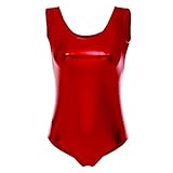 FYMNSI Damen Glänzende Ballettanzug Ballettbody Sport Tanz Body Gymnastikanzug...