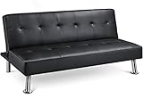 Yaheetech 3er-Sofa Couch Schlafsofa Bettsofa Klappsofa mit Schlaffunktion, Kunstleder,...