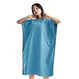 flintronic Handtuch Poncho, 110 * 80cm Mikrofaser Surf, Quick Dry Badeponcho, Lang...