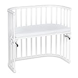 babybay Original Beistellbett, weiß lackiert mit Matratze Classic Cotton Soft