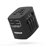 Reiseadapter Weltweit, TESSAN Reisestecker Adapter mit 4 USB, Universal...