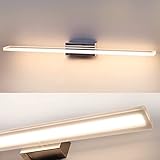 DILUMEN Spiegellampe Badezimmer Wand, Edelstahl, 60cm 15w 1600lm Spiegel Lampe Bad,...