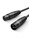 UGREEN Mikrofonkabel XLR Stecker auf XLR Busche Kabel Schwarz (2M) Kompatibel mit...