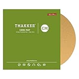 THAKKER Cork Mat - Plattentellerauflage aus feinstem Kork - Natur | 3mm stark | 295mm...