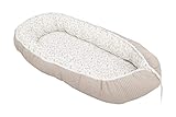 ULLENBOOM ® Babynest & Kuschelnest (55x95 cm) Floral-Sand (Made in EU) - Babynestchen...