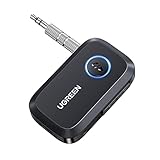 UGREEN Aux Bluetooth Adapter Auto Bluetooth 5.3 Empfänger Freisprechanruf, Stereo Musik,...