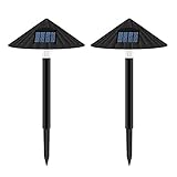 KOCAN Sonnenschirmlampe für den Rasen,Solar Lawn Umbrella Shade Lampe Pilz Shade Plug...