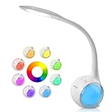 WILIT LED Schreibtischlampe Kinder, Schreibtischlampe Farbwechsel Nachttischlampe Kinder...