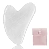 Gua Sha steine gesichts Jade 100% Natur-Stein Herzform Kratz-Massage Tool für...