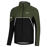 GORE WEAR Herren R7 Partial Gtx I Kapuzenjacke Jacket, Black/Utility Green, L EU