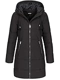 ONLY Damen Lange Puffer Jacke | Warmer Stepp Wintermantel mit Kapuze | Wattierter Blouson...