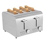 Breiter Schlitz Toaster-4 Scheiben Bäckerei,Multifunktionales Brotbacken-7-stufige...